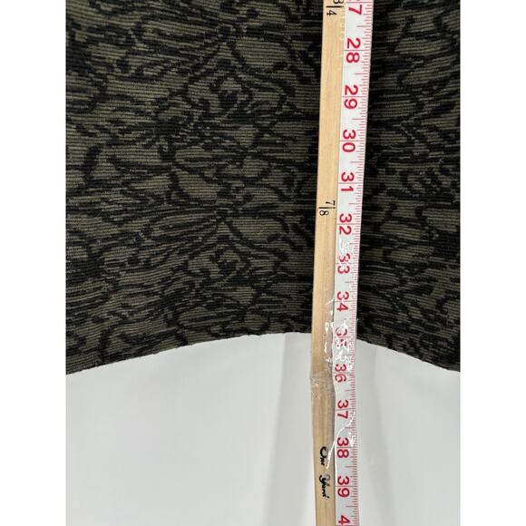 NWT Cut Loose Skirt Womens XL Green Black Vintage Midi Stretch Knit Straight - Picture 15 of 15